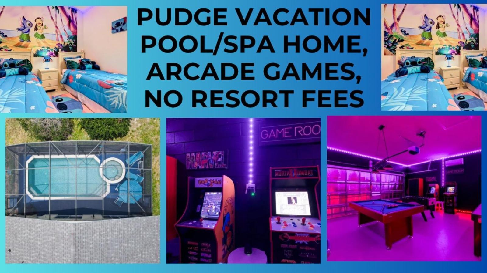Pudge Vacation Poolspa Home Near Disney Орландо Экстерьер фото